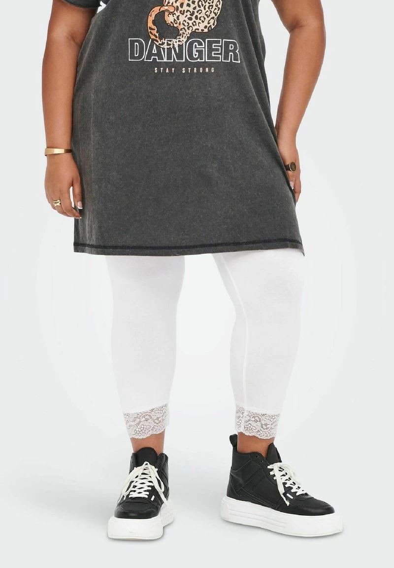 ONLY CARMAKOMA KURZE 7/8 CARTIME - Leggings - Hosen - Weiß 3 ONLY CARMAKOMA KURZE 7/8 CARTIME - Leggings - Hosen - Weiß