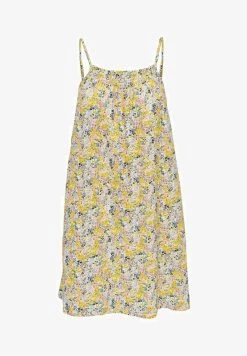 ONLY GESMOKTES - Freizeitkleid - Yellow -Mode Verkauf 046a7b0d66614992a65562814532b689