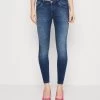 ONLY ONLSHAPE SEAMLESS LONG - Jeans Skinny Fit - Dark Blue Denim -Mode Verkauf 05ebb5b87ffb4640b663e1ceb6c289e1
