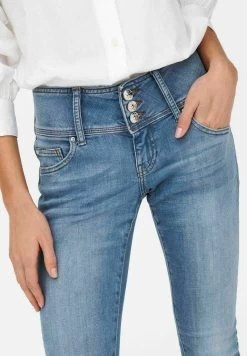 ONLY Jeans Slim Fit - Light Medium Blue Denim -Mode Verkauf 07fb8bf887b9453591d10512ec704324