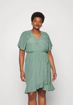 ONLY CARMAKOMA CARARUM WRAP DRESS - Freizeitkleid - Green