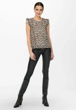 ONLY KURZARM GEMUSTERT EINFARBIG ONLANN - Bluse - Braun -Mode Verkauf 0b9e46c8eefc42c9820b7f12f2f3eba8