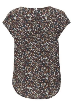 ONLY PRINT KURZARM BASIC RUNDHALS TEIL - Bluse - Braun -Mode Verkauf 0f3bdbc5d89040289362c586080468ba