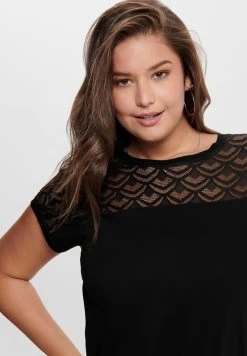 ONLY CARMAKOMA CARFLAKE LIFE - T-Shirt Basic - Black -Mode Verkauf 11bf22451f2d4d34a8a0df134cc6cd50