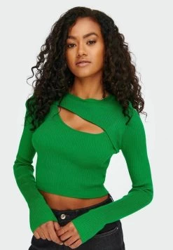 ONLY PEEK-A-BOO - Strickpullover - Green Bee 11 ONLY PEEK-A-BOO - Strickpullover - Green Bee -Mode Verkauf 13cd0143dde0421b9b26903c43a7446f