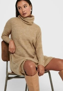 ONLY LONGSLEEVE ONLJANAPULLO - Strickkleid - Beige -Mode Verkauf 2069b96b4add40a1b1ab5e808d994cfe