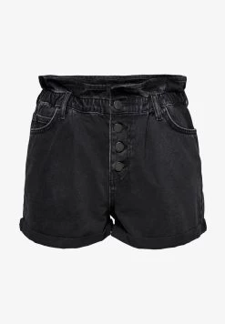 ONLY ONLCUBA LIFE PAPERBAG DNM NOOS - Jeans Shorts - Black Denim -Mode Verkauf 2154e29112f14643a490ca7082587112
