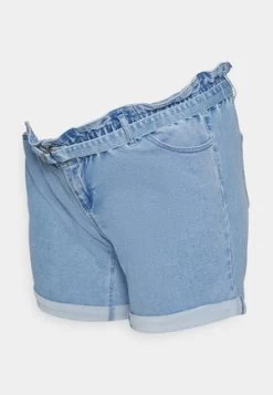 ONLY MATERNITY HIGH WAIST - Jeans Shorts - Light Blue Denim -Mode Verkauf 237e9c8fd9054f0d98900f49cb4004e2