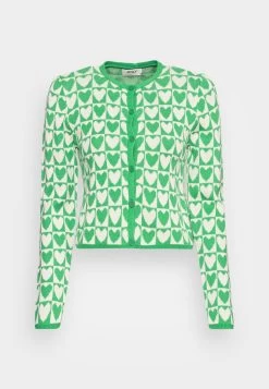 ONLY ONLLOVE CARDIGAN - Strickjacke - Green Bee With Hearts -Mode Verkauf 2d75e1fa1b1b4fe5ab73586360f87d60