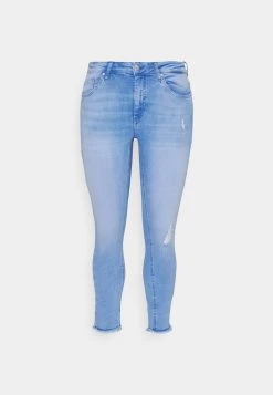 ONLY CARMAKOMA CARWILLY LIFE RAW - Jeans Skinny Fit - Light Blue Denim -Mode Verkauf 4564f64ec70c4352b682aa6f63eacf83