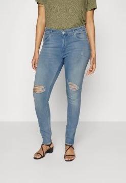 ONLY CARMAKOMA CARWILLY RAW - Jeans Skinny Fit - Light Blue Denim