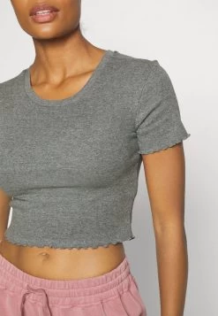 Only Play ONPKIARA CROP - T-Shirt Basic - Dark Grey Melange -Mode Verkauf 4b2cbf764cba4e1b8c5cb0122aef710f