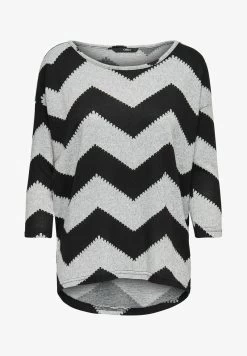 ONLY LOCKERES PRINT 3/4 ARM RUNDHALS MUSTER O - Strickpullover - Hellgrau -Mode Verkauf 4ed177d9cfee4230b7433e5b2ae5deb9