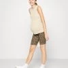 ONLY MATERNITY OLMLOVELY 2 PACK - Shorts - Black + Warm Sand