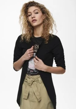 ONLY ONLLECO LONG - Strickjacke - Black -Mode Verkauf 571fddf2f73d4a20842c736611eb6f9b