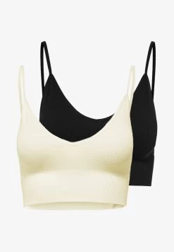 ONLY CROP SPAGHETTI 2-ER PACK VIC - Bustier - Schwarz/gelb -Mode Verkauf 5caef4cad7364c0e8c58410786e39a8d