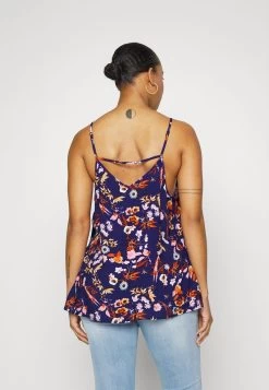 ONLY CARMAKOMA CARNOVA LIFE PARIS SINGLET - Bluse - Peacoat/camilla -Mode Verkauf 5ce18fd48af9424b85d156d7188e7ef8