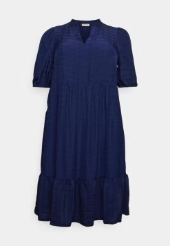 ONLY CARMAKOMA CARARUM DRESS - Freizeitkleid - Peacoat -Mode Verkauf 6151dc40c8364f129dd29045b2112077