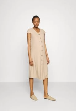 ONLY MATERNITY OLMNELLA BUTTON DRESS - Strickkleid - Beige
