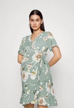 ONLY MATERNITY OLMNOVA LIFE MARLIE WRAP DRESS - Freizeitkleid - Chinois Green