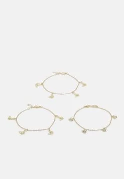 ONLY ONLMALU ANKLETS 3 PACK - Sonstige Accessoires - Gold-coloured -Mode Verkauf 74db1707103a40499330b0b74915935e
