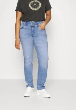 ONLY CARMAKOMA CARANNA STRAIGHT - Jeans Straight Leg - Light Blue Denim