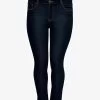 ONLY CARMAKOMA CURVY CARVICKY LIFE REG - Jeans Slim Fit - Dark Blue Denim