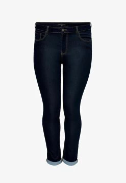 ONLY CARMAKOMA CURVY CARVICKY LIFE REG - Jeans Slim Fit - Dark Blue Denim