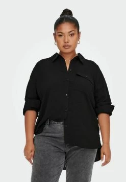 ONLY CARMAKOMA CARJOLEEN JACKIE LS WVN - Hemdbluse - Black