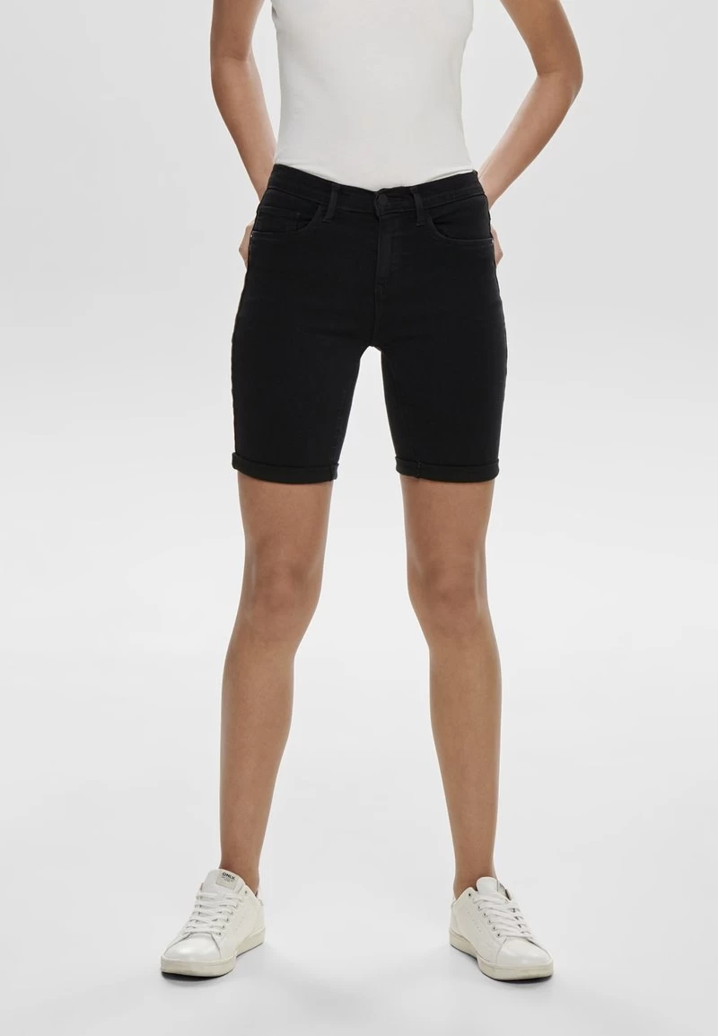 ONLY ONLRAIN LIFE MID LONG - Jeans Shorts - Black 3 ONLY ONLRAIN LIFE MID LONG - Jeans Shorts - Black