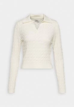 ONLY ONLSVALA COLLAR - Strickpullover - Cloud Dancer