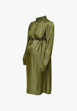 ONLY MATERNITY LANGARM - Blusenkleid - Khaki