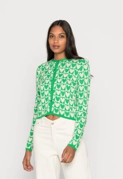 ONLY ONLLOVE CARDIGAN - Strickjacke - Green Bee With Hearts