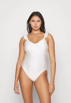 ONLY ONLDANA LARA RUFFLE SWIMSUIT - Badeanzug - Cloud Dancer