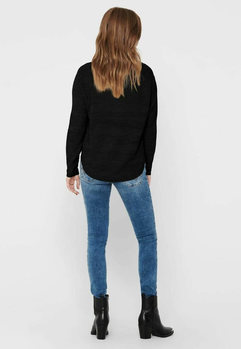 ONLY DÜNNER LANGARM BASIC STRETCH SWEATER ONLCAVIAR - Strickpullover - Schwarz 4 ONLY DÜNNER LANGARM BASIC STRETCH SWEATER ONLCAVIAR - Strickpullover - Schwarz – Bild 2