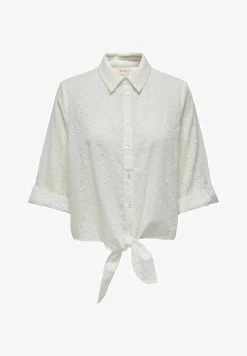 ONLY GEKNOTETE - Hemdbluse - Cloud Dancer