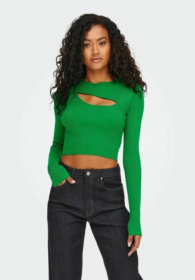 ONLY PEEK-A-BOO - Strickpullover - Green Bee 3 ONLY PEEK-A-BOO - Strickpullover - Green Bee