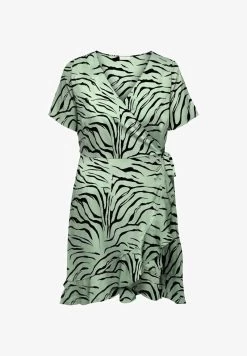 ONLY CARMAKOMA CARLIVIA V NECK WRAP - Freizeitkleid - Swamp