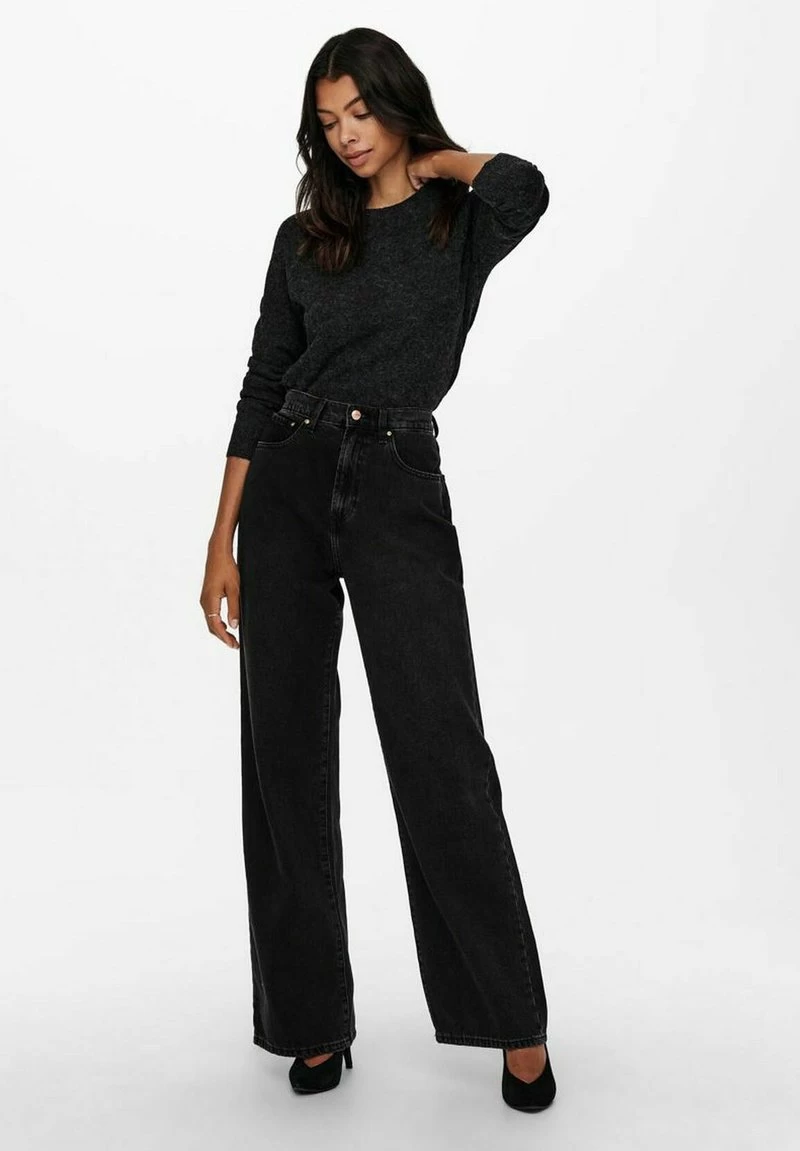 ONLY BASIC LANGARM RUNDHAL - Strickpullover - Schwarz 4 ONLY BASIC LANGARM RUNDHAL - Strickpullover - Schwarz – Bild 2