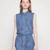 ONLY ONLMILEN PLAYSUIT - Jumpsuit - Medium Blue Denim -Mode Verkauf 998a6fe48d514b448e861a3e2ad079ce