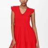 ONLY KURZES RÜSCHEN ONLMAY - Jerseykleid - Rot