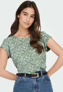 ONLY AOP NOOS PTM - Bluse - Green White -Mode Verkauf 9bb99a5fefd14d37a5428c442a69b637