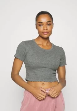 Only Play ONPKIARA CROP - T-Shirt Basic - Dark Grey Melange