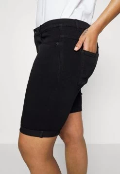 ONLY CARMAKOMA CARTHUNDER REG LONG - Jeans Shorts - Black -Mode Verkauf 9e982fd8a95b4a53802e7775af28a881