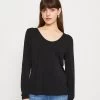 ONLY ONLREBA CROSS BACK - Langarmshirt - Black -Mode Verkauf a4f3070d22c643c29ed5e17f71a5a602