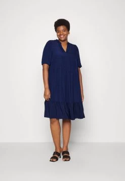 ONLY CARMAKOMA CARARUM DRESS - Freizeitkleid - Peacoat