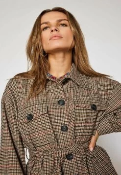 ONLY KARIERTE - Kurzmantel - Sand Dollar -Mode Verkauf a9a17f681ba44b7d9a67e9087066b190