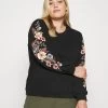 ONLY CARMAKOMA CARSONNY O NECK - Sweatshirt - Black -Mode Verkauf abb17e6cdf134767ae8569dc0ae525a8