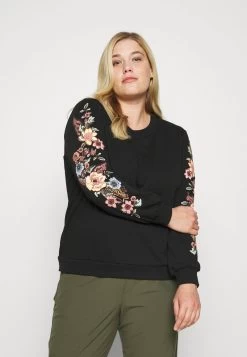 ONLY CARMAKOMA CARSONNY O NECK - Sweatshirt - Black