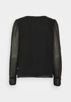 ONLY ONLLOTTE V NECK BLOUSE - Langarmshirt - Black -Mode Verkauf ac712fcecf7141c087ea86e6ad195e4d